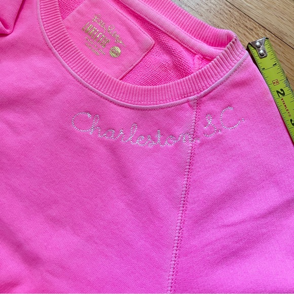 Lilly Pulitzer Luxletic Beach Comber Pullover Sweatshirt Coral Sands Pink - Picture 13 of 16